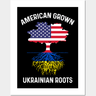 American Grown Ukrainian Roots Stand with Ukraine Posters and Art